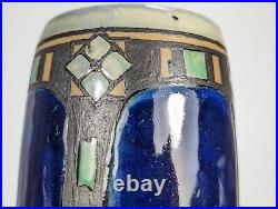 Antique c1920 Royal Doulton Arts & Crafts Stoneware Tall Vase Signed Jane Hurst
