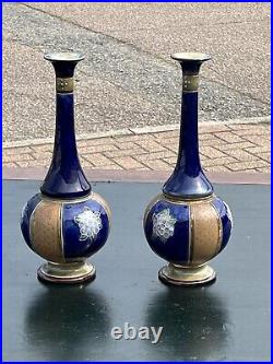 Arts & Crafts Lambeth Doulton Pair Of Vases