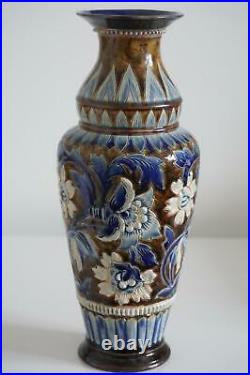 Beautiful Doulton Lambeth Iznik Persian Style Vase Elizabeth M. Small c1880