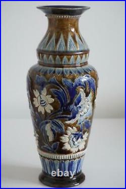 Beautiful Doulton Lambeth Iznik Persian Style Vase Elizabeth M. Small c1880