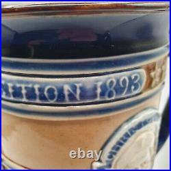 C1893 Chicago Exhibition Doulton Lambeth World's Columbian Exposition Jug