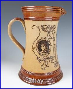 C. 1900 Doulton Lambeth Handy Man Boer War Commemorative Jug Pitcher Stoneware