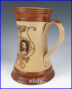 C. 1900 Doulton Lambeth Handy Man Boer War Commemorative Jug Pitcher Stoneware