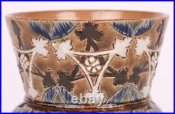 Cara Baker Doulton Lambeth Thistle shaped Leaf Pattern Vase