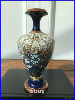 Decorative Doulton Lambeth stoneware vase, numbered 9065 to the base, 19cm high