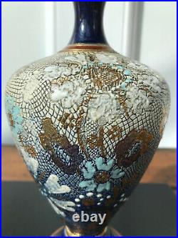 Decorative Doulton Lambeth stoneware vase, numbered 9065 to the base, 19cm high