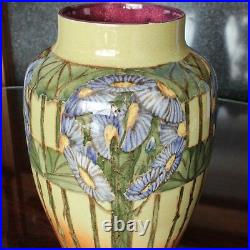 Doulton Lambeth Aesthetic Movement Faience Vase, 10, Margaret M Armstrong
