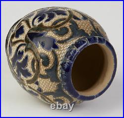 Doulton Lambeth Art Pottery Vase By Elizabeth Small 1880