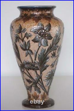 Doulton Lambeth Art Pottery Vase Pate-Sur-Pate Eliza S. Banks c. 1879