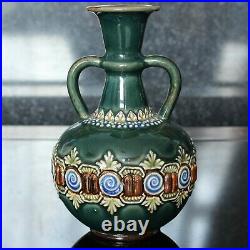 Doulton Lambeth ELIZA SIMMANCE applied decorated Urn Posy Vase, Early Mark