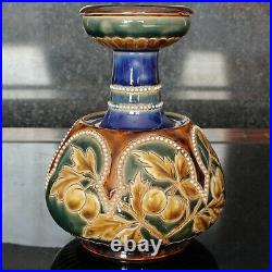 Doulton Lambeth Eliza Simmance Plum Design Posy Vase (11420)