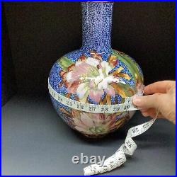 Doulton Lambeth Faience 1879 Glazed Stoneware Floral Vase READ