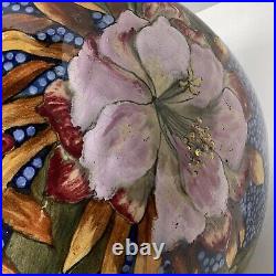 Doulton Lambeth Faience 1879 Glazed Stoneware Floral Vase READ