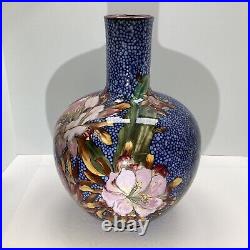 Doulton Lambeth Faience 1879 Glazed Stoneware Floral Vase READ