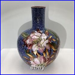 Doulton Lambeth Faience 1879 Glazed Stoneware Floral Vase READ