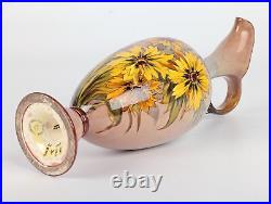 Doulton Lambeth Faience Floral Painted Jug Signed