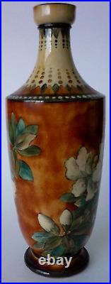 Doulton Lambeth Faience Lily Floral Decoration Vase Signed John Beard 1878