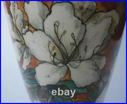 Doulton Lambeth Faience Lily Floral Decoration Vase Signed John Beard 1878