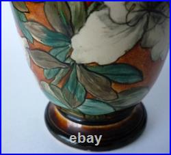 Doulton Lambeth Faience Lily Floral Decoration Vase Signed John Beard 1878