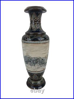 Doulton Lambeth Hannah Barlow Vase Sheep Design No 129 (1882-1902)