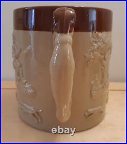 Doulton Lambeth Large Salt Glazed Stoneware Two-handled Mug/tankard Very Rare