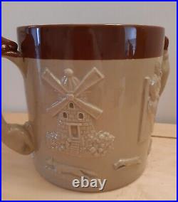 Doulton Lambeth Large Salt Glazed Stoneware Two-handled Mug/tankard Very Rare