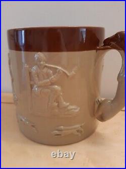 Doulton Lambeth Large Salt Glazed Stoneware Two-handled Mug/tankard Very Rare