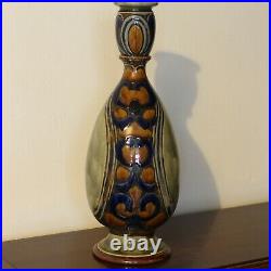 Doulton Lambeth MARK V MARSHALL handled 12.5 Vase with glazed decoration 1906