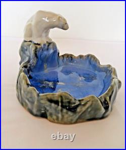 Doulton Lambeth Rare Polar Bear Large Bibelot By Harry Simeone