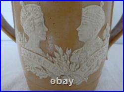 Doulton Lambeth Silver Rim 1937 Coronation Loving Cup George V1 Ltd Ed No 61/100