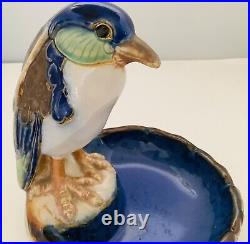 Doulton Lambeth Stoneware Bibelot Kingfisher Dish Harry Simeone Blue Green HTF