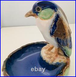 Doulton Lambeth Stoneware Bibelot Kingfisher Dish Harry Simeone Blue Green HTF