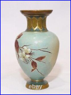 Doulton Lambeth Stoneware Chiné Vase by Ethel Beard, Floral Decoration