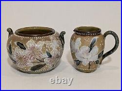 Doulton Lambeth Stoneware Slaters Patent Sugar + Creamer Emily Partington