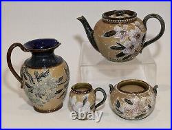 Doulton Lambeth Stoneware Slaters Patent Sugar + Creamer Emily Partington