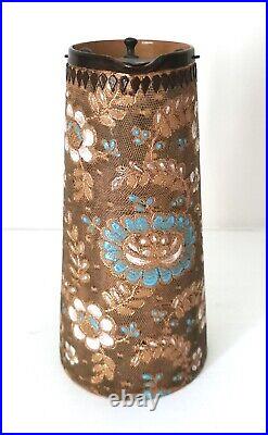Doulton Lambeth Stoneware Tapestry Jug Jessie Bowditch Rare Benjamin Grayson Lid