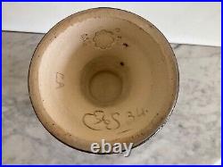 Doulton Lambeth Stoneware Vase Signed Elizabeth Sayers & Elizabeth Atkins 1882