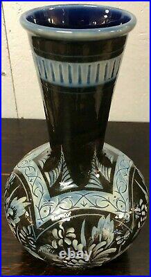 Doulton Lambeth Tall Narrow Stem Vase by William Parker 1882