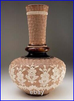 Doulton Lambeth Vase, EW Emily Welck Stoneware Antique Victorian Late 19th C 9