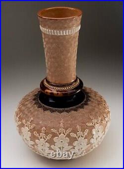 Doulton Lambeth Vase, EW Emily Welck Stoneware Antique Victorian Late 19th C 9