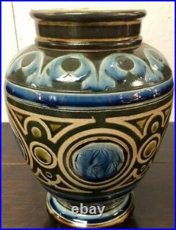 Doulton Lambeth Vase by William Parker 1882. 21 x 10.5cm