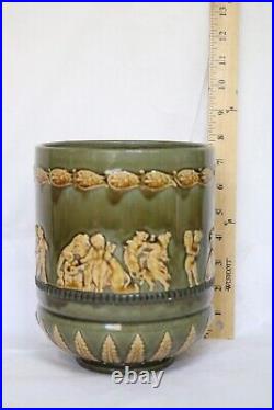 Doulton Lambeth c. 1882 Stoneware Pottery Storyteller Vase
