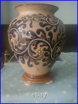 Doulton Lambeth large George Tinworth Vase