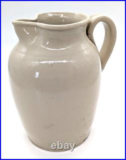 Doulton Lambethware Cream Stoneware Jug Antique 19thC 11 in (28cm) Tall 4kg