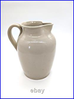 Doulton Lambethware Cream Stoneware Jug Antique 19thC 11 in (28cm) Tall 4kg