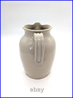 Doulton Lambethware Cream Stoneware Jug Antique 19thC 11 in (28cm) Tall 4kg