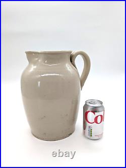 Doulton Lambethware Cream Stoneware Jug Antique 19thC 11 in (28cm) Tall 4kg