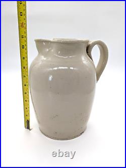 Doulton Lambethware Cream Stoneware Jug Antique 19thC 11 in (28cm) Tall 4kg