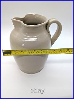 Doulton Lambethware Cream Stoneware Jug Antique 19thC 11 in (28cm) Tall 4kg