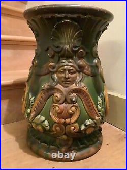 Doulton lambeth garden seat c1880 majolica glazed stoneware
